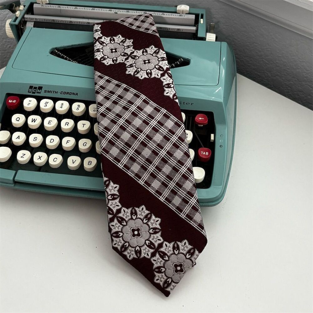 Golden K Men's Vintage Floral Wide Necktie Multicolor Retro Style